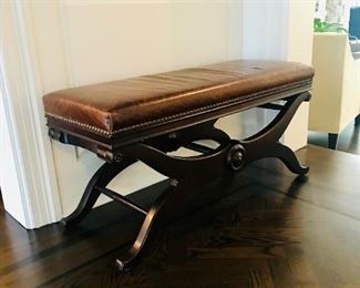 Lillian August Leather Bench