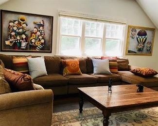 Sectional Lillian August and Furnishings and Joyce Roybal Art