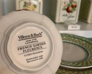 LARGE SET OF VILLEROY AND BOCH FRENCH GARDEN FLEURENCE