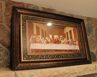 Framed last Supper print