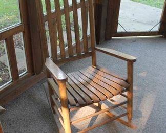 Wood rocking chair