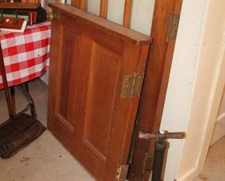 Vintage oak swinging door, 2pc