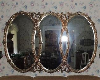 Vintage Triple Mirror 