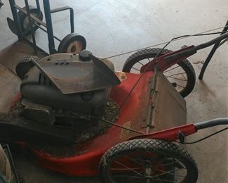 garage lawnmower