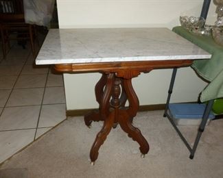 Victorian marble-top table