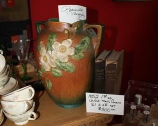 Roseville Magnolia vase - SOLD! and 1852 1st ed. Uncle Tom's Cabin, 2 vol. set