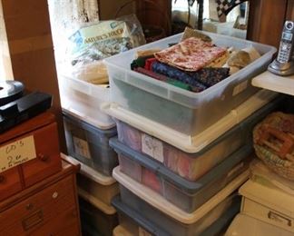 Large assortment of quilting fabric