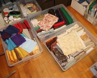 Large assortment of quilting fabric