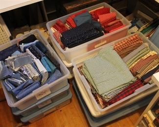 Large assortment of quilting fabric