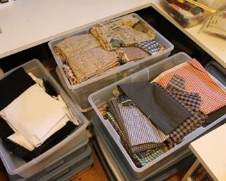 Large assortment of quilting fabric