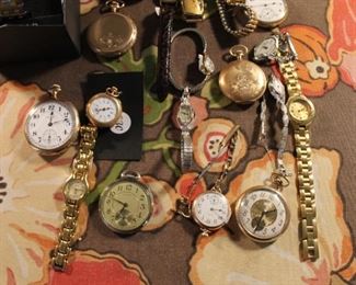 Vintage pocket watches and watches, all of these watches and pocket watches are SOLD!