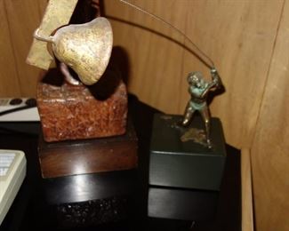 Curtis Jere boy with bell sculpture