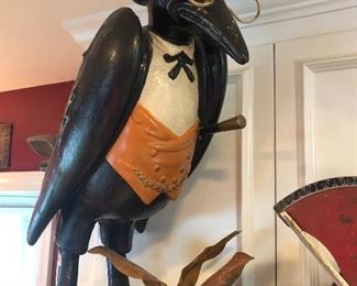 Vintage Paper Mache “OldCrow”Crow (large)approx 30”