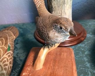Beautifully Carved and Painted Bird unsigned 
