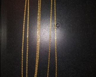 14 K rope chains