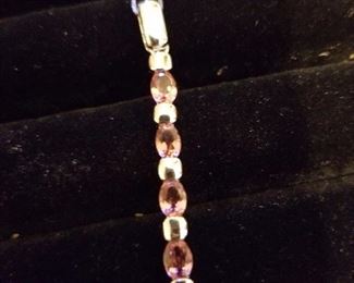 14K white gold necklace.