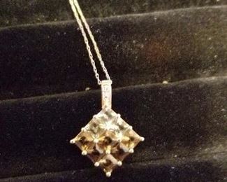 10K multi-colored gold necklace