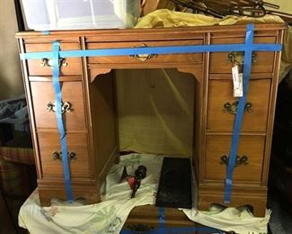 Wooden Desk with Drawers