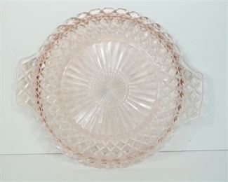 Pink Depression Glass Platter