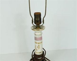 Pink & White Porcelain Lamp