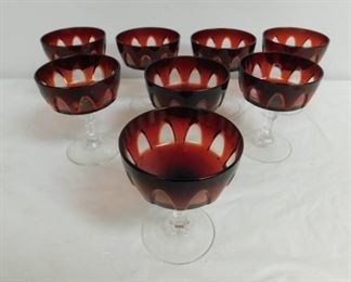 Luminarc Ruby Red Sherbert Glasses