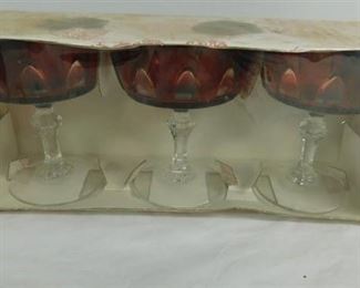 Luminarc Ruby Red Sherbert Glasses - NEW!