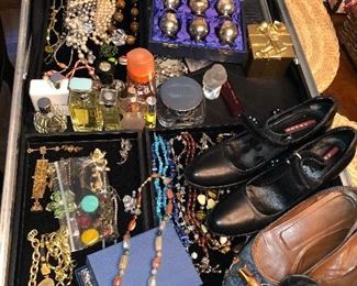 Full Jewelry Case and Designer Shoes