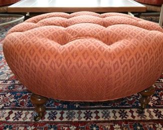 CUSTOM UPHOLSTERED ROLLING OTTOMAN