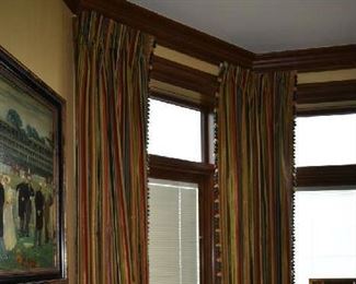 CUSTOM DRAPERY IN GREAT ROOM- 4 PANELS 100” IN LENGTH