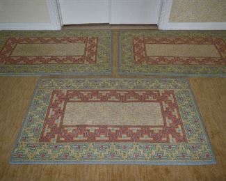 3 MATCHING COMPANY C  RUGS IN MASTER BEDROOM 3’X 5’