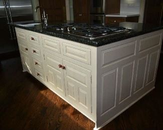 ISLAND CABINETS & GRANITE, SINK & FAUCET