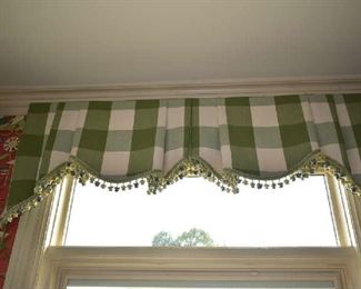 CUSTOM VALANCE IN DINING ROOM 