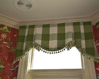 CUSTOM VALANCE IN DINING ROOM 