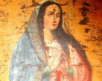 School of Cuzco, Virgin Mary of the Assumption 62 x 41 inches. 17 th century circa 1680.