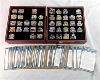 Super Bowl Royal Pin Collection with Statistic cards