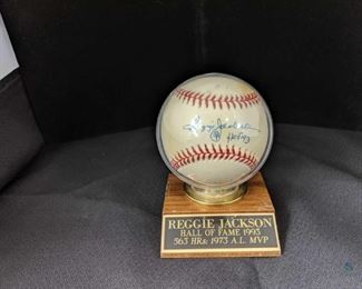 Autographed Baseball - signed by Reggie Jackson