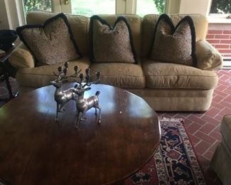 SCHUMACHER COUCH SOFA AND 4 UPHOLSTERED CHAIRS