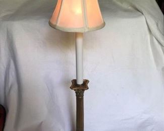 Antique Brass Candlestick Lamp