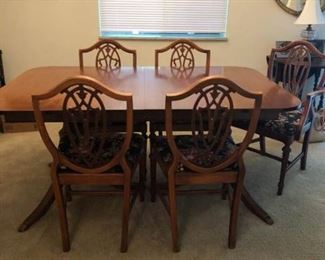 Antique Dining Room Table and Chairs