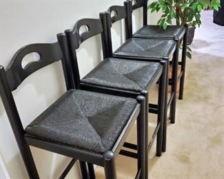 Four Black Bar Chairs