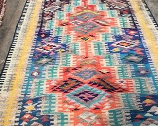 This new Persian Kilim has been made in the city of Seneh. Made with 100% natural wool, vegetable dyed and knotted by hand. This fine quality Kilim is one of the kind.
