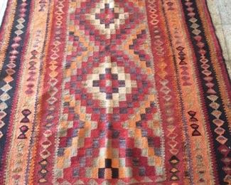 This new Persian Kilim has been made in the city of Seneh. Made with 100% natural wool, vegetable dyed and knotted by hand. This fine quality Kilim is one of the kind.