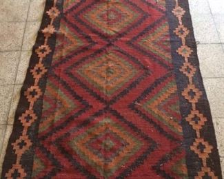 This new Persian Kilim has been made in the city of Seneh. Made with 100% natural wool, vegetable dyed and knotted by hand. This fine quality Kilim is one of the kind.