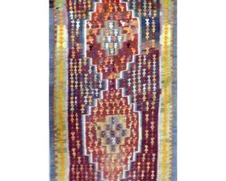 This new Persian Kilim has been made in the city of Seneh. Made with 100% natural wool, vegetable dyed and knotted by hand. This fine quality Kilim is one of the kind.