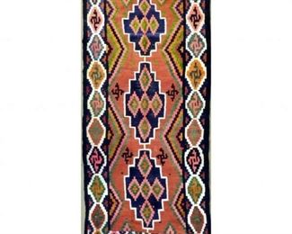 This new Persian Kilim has been made in the city of Seneh. Made with 100% natural wool, vegetable dyed and knotted by hand. This fine quality Kilim is one of the kind.