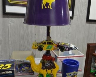 Joe Camel lamp, etc.