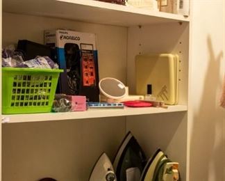 Health and beauty, irons, etc.
