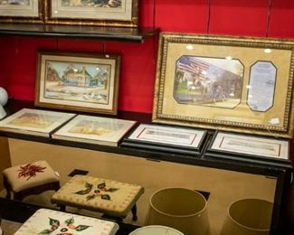 Lots of pictures! We have two needlepoint foot stools.