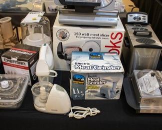 Meat Grinder, Meat Slicer, Euro-Pro Deep Fryer, Buffet warmers, Mixers, and more!