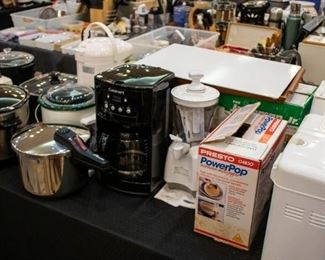 Crock Pots, Coffee Makers, Microwave Power Pot, Smoothie Blast, Pressure Cooker, etc.